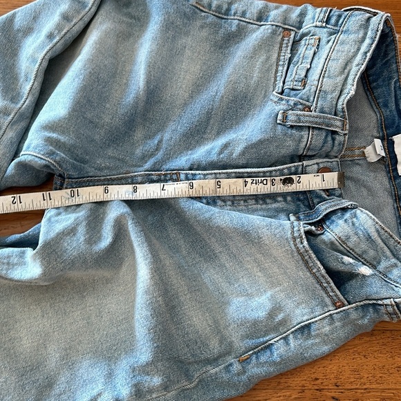 FRAYED High Rise Straight Light Blue Jeans Size 25 - Picture 8 of 11